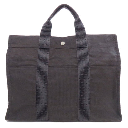Hermes Black Canvas Tote Bag ( )