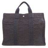 Hermes Black Canvas Tote Bag ( )