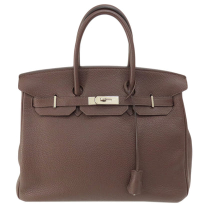 Hermes Birkin Dark Brown Togo Leather Handbag ( )