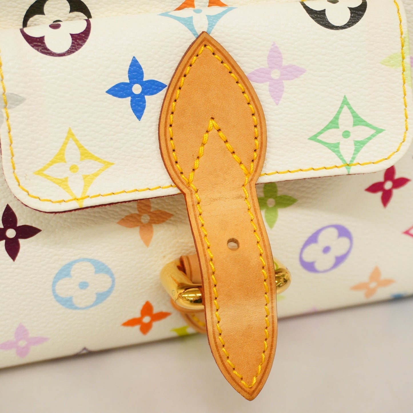 LOUIS VUITTONAuth  Monogram Multicolore Eliza Shoulder Bag Blanc