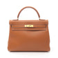 Hermes Brown Gold Brown Leather Handbag ( )