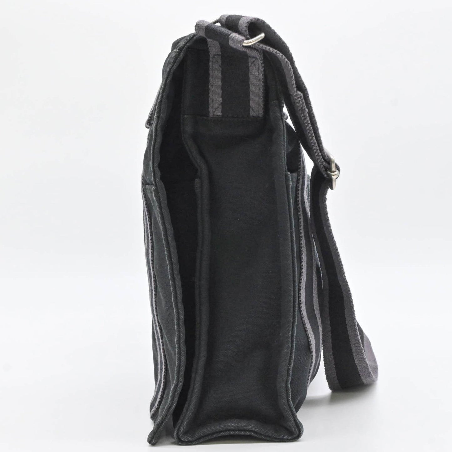 Hermes Black Canvas Shoulder Bag ( )