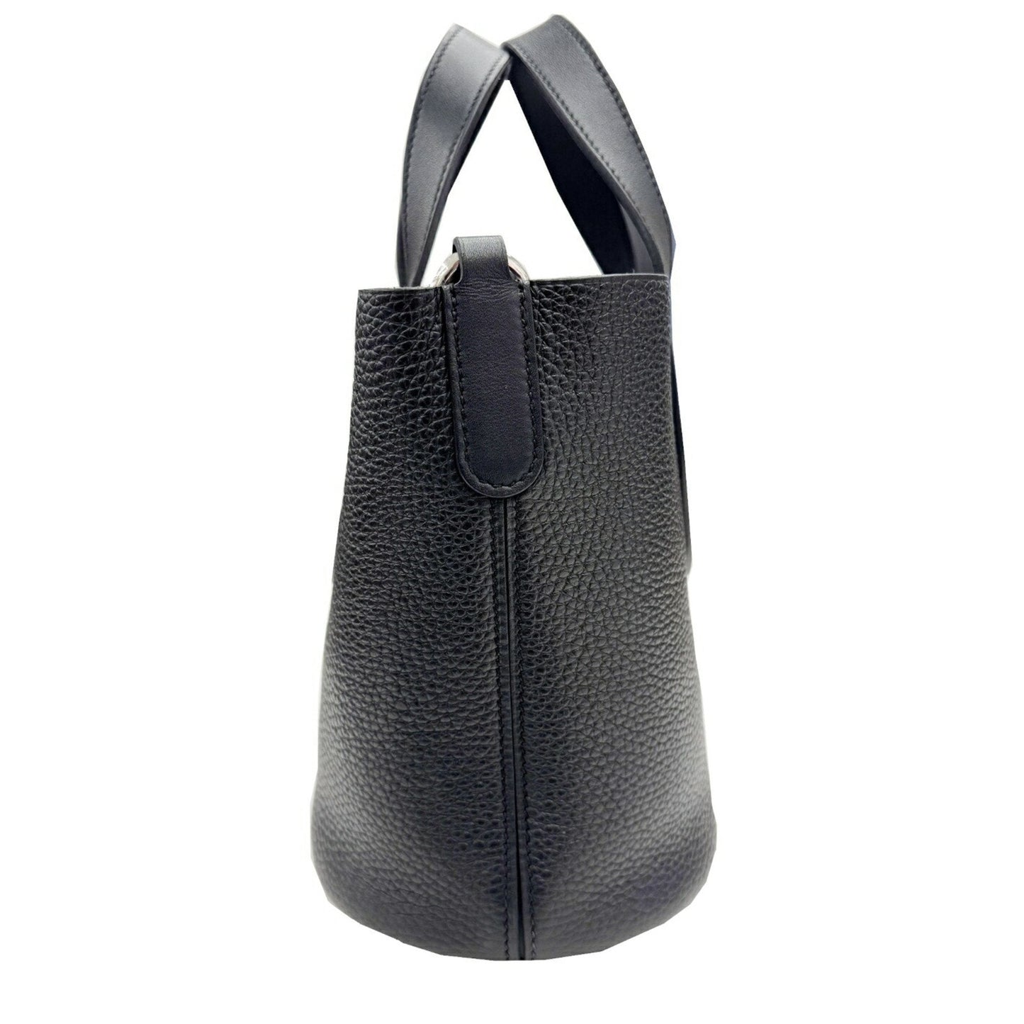 Hermes Black Taurillon Clemence Leather Handbag ( )