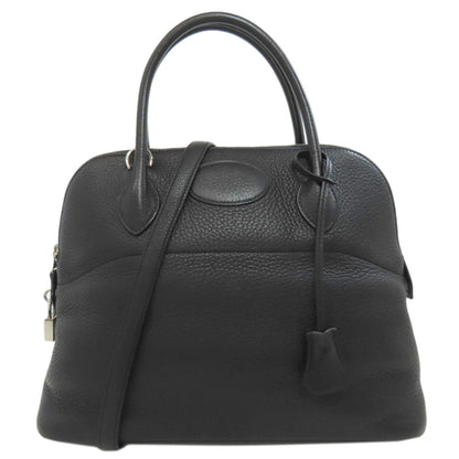 Hermes Black Leather Handbag ( )