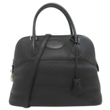 Hermes Black Leather Handbag ( )