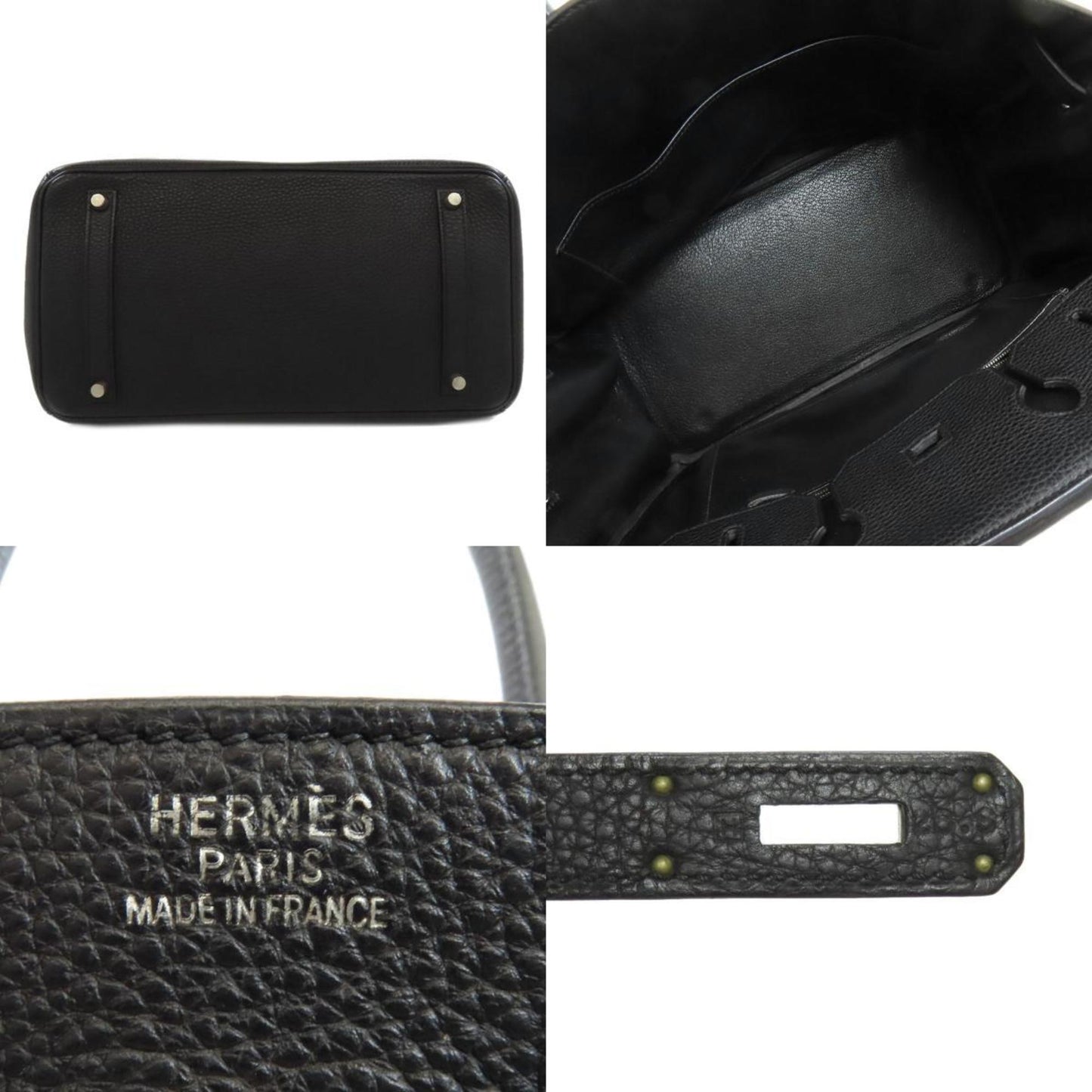 Hermes Black Togo Leather Handbag ( )