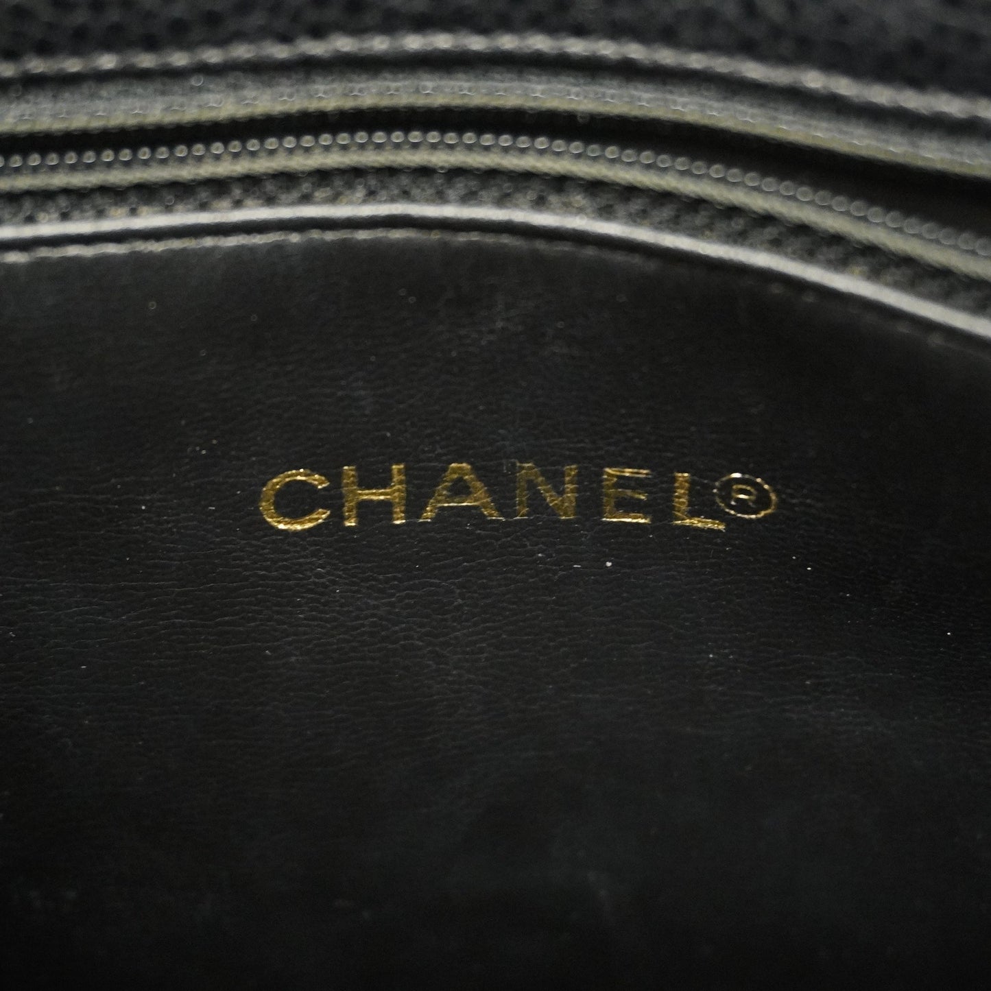 CHANEL   Matelasse Chain Shoulder Women's Caviar Leather Shoulder Bag Black