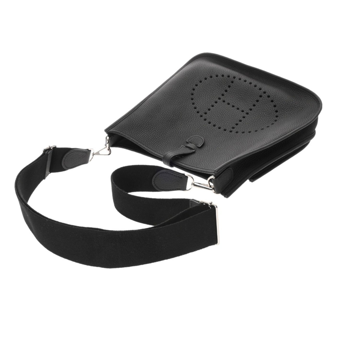 Hermes Black Taurillon Clemence Leather Shoulder Bag ( )