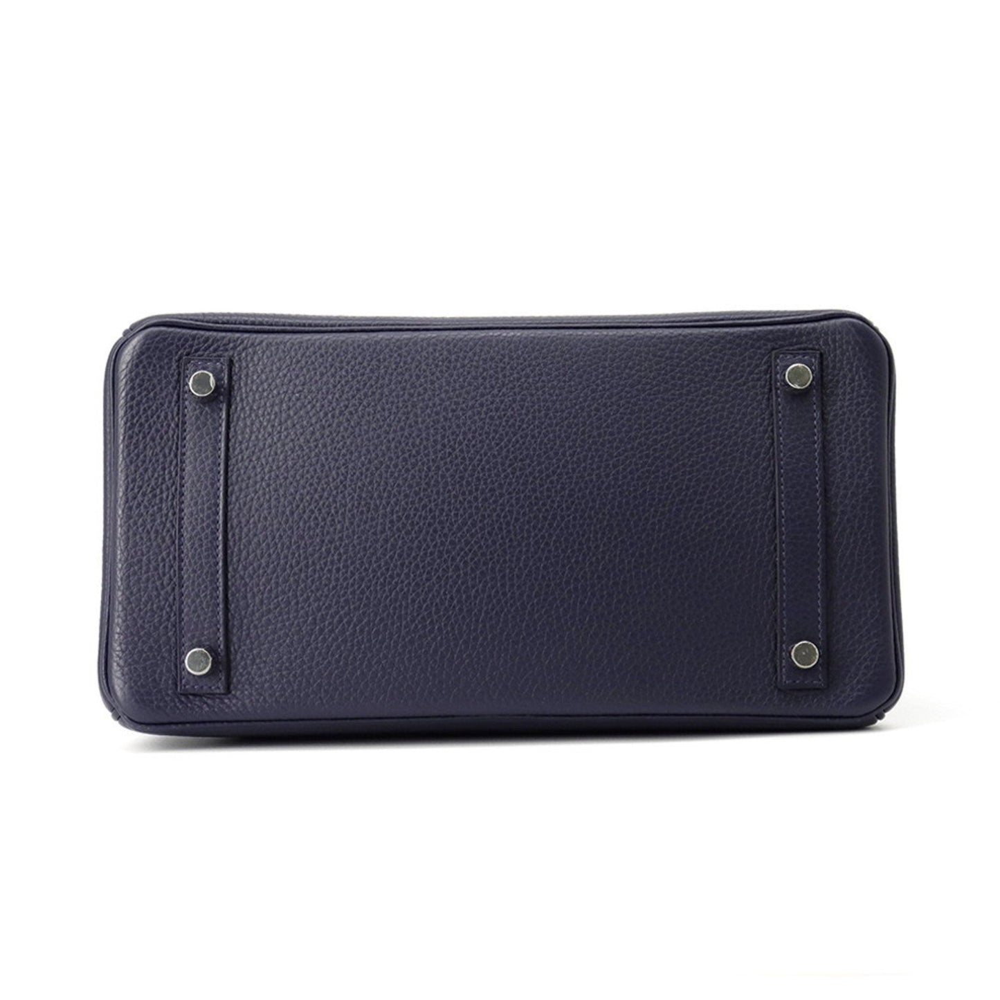 Hermes Blue Nuit Rose Purple Taurillon Clemence Leather Handbag ( )