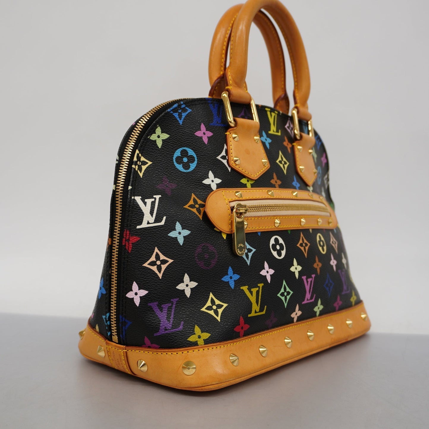 LOUIS VUITTONAuth  Monogram Multicolore Alma M92646 Handbag Noir