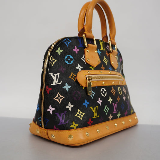 LOUIS VUITTONAuth  Monogram Multicolore Alma M92646 Handbag Noir
