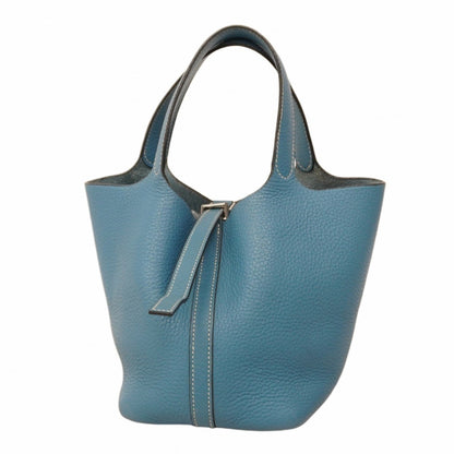 Hermes Blue Jean Taurillon Clemence Leather Handbag ( )