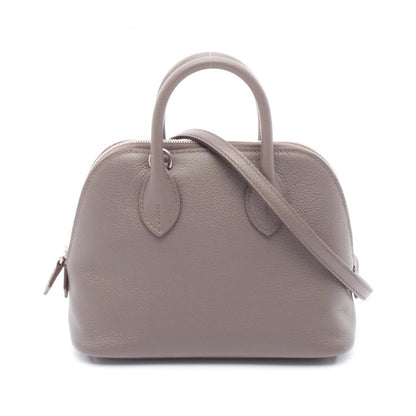 Hermes Bolide Etain Gray Leather Handbag ( )