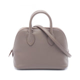 Hermes Bolide Etain Gray Leather Handbag ( )