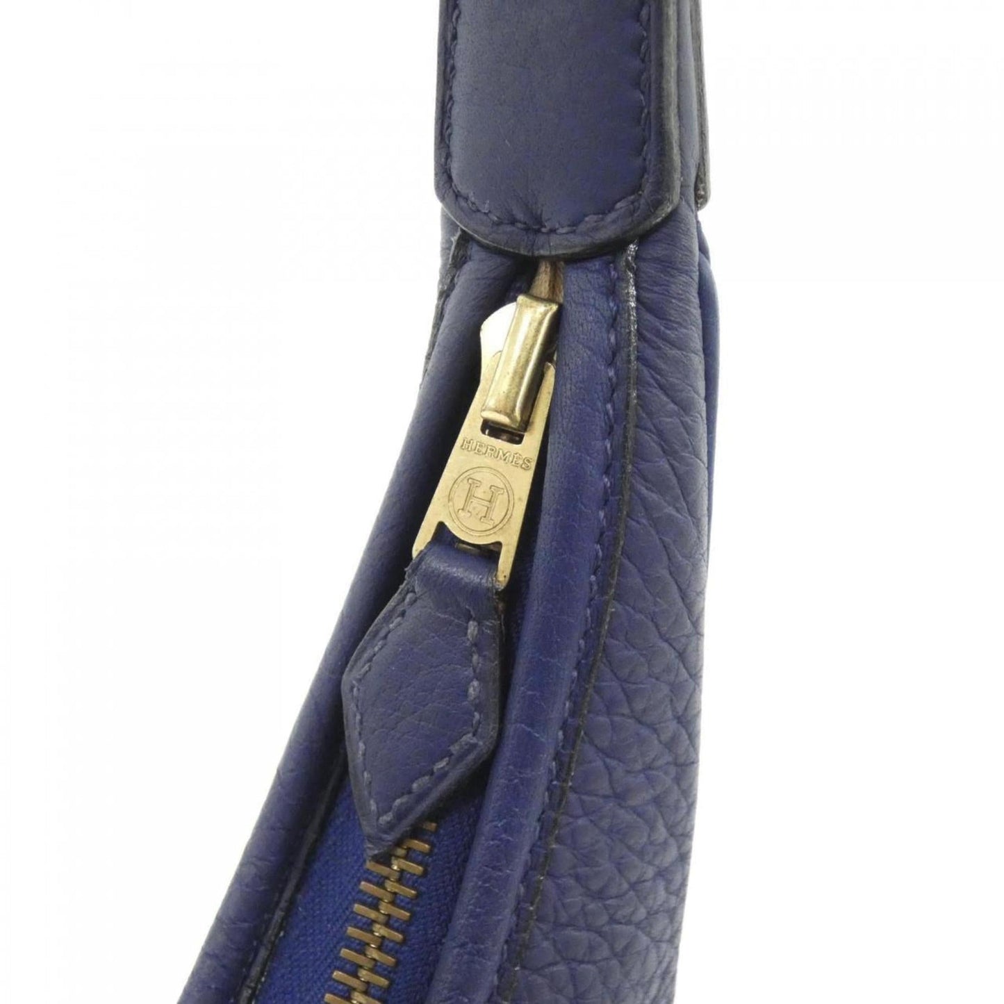 Hermes Bleu Saphir Taurillon Clemence Leather Shoulder Bag ( )