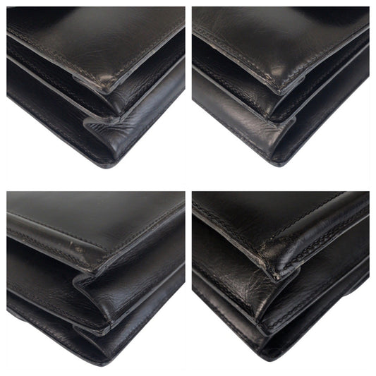 Hermes Black Box Calf Leather Handbag ( )