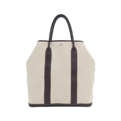 Hermes Brown Toile H Handbag ( )