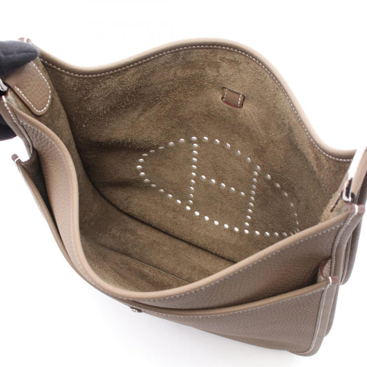 Hermes Brown Taurillon Clemence Leather Shoulder Bag ( )