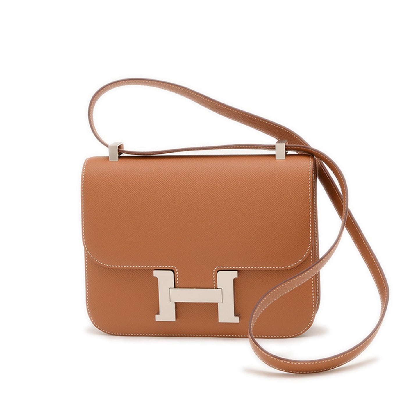 Hermes Brown Epsom Leather Shoulder Bag ( )