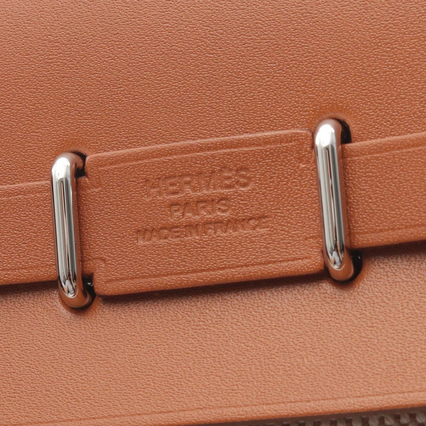 Hermes Beige Brown Ecru Toile H Vache Leather Shoulder Bag ( )