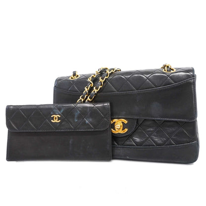 CHANEL   Matelasse Shoulder Bag W Chain Women's Leather Shoulder Bag Black