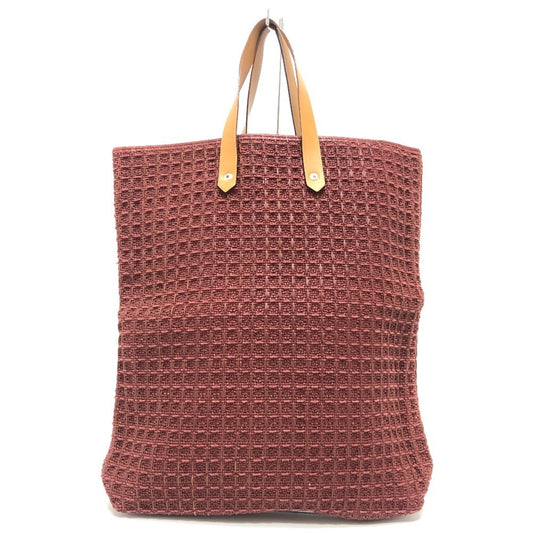 Hermes Ahmedabad Brown Canvas Handbag Tote Bag ( )