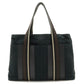 Hermes Beige Black Brown Canvas Leather Shoulder Bag Tote Bag ( )