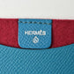 Hermes Blue Red Color Epsom Leather Felt Pouch ( )