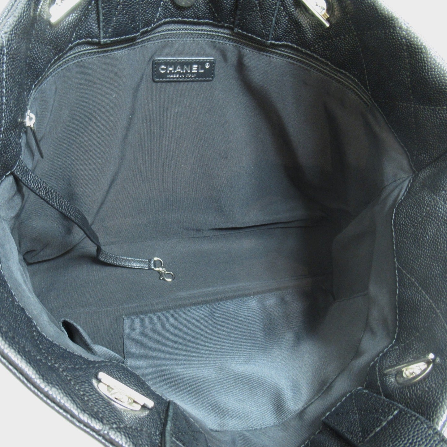 CHANEL 2way shoulder bag Black Caviar Skin [Grained Calf] Soft caviar