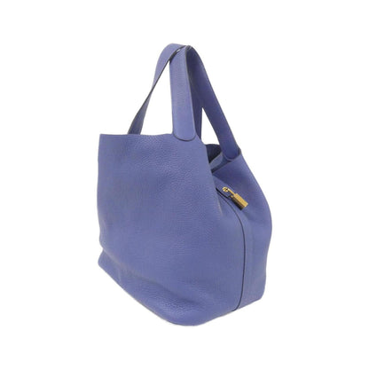 Hermes Blue Taurillon Clemence Leather Handbag ( )