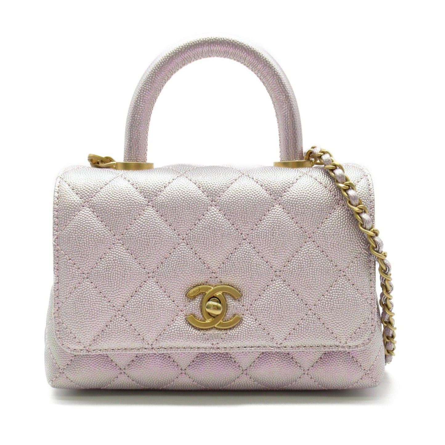CHANEL 2wayShoulder Bag Pink Caviar Skin [Grained Calf] AS2215