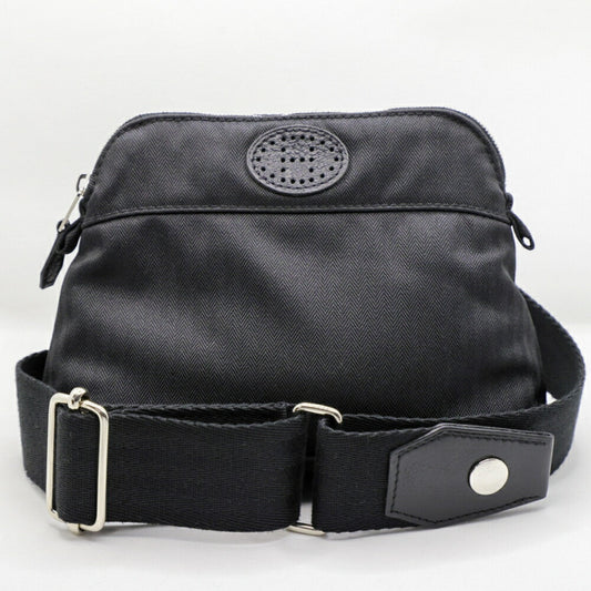 Hermes Black Canvas Fanny Pack Pouch ( )