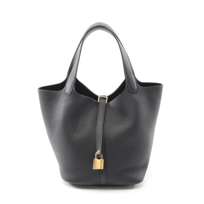 Hermes Black Taurillon Clemence Leather Handbag ( )