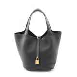 Hermes Black Taurillon Clemence Leather Handbag ( )
