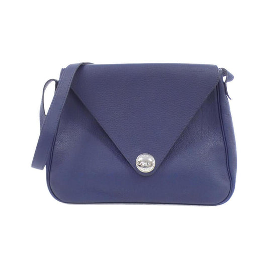 Hermes Bleu Saphir Taurillon Clemence Leather Shoulder Bag ( )
