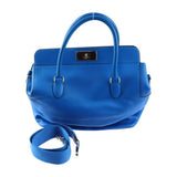 Hermes Blue Hydra Swift Leather Handbag Shoulder Bag ( )
