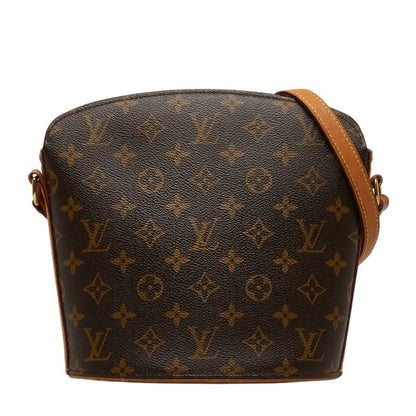 LOUIS VUITTON Monogram Drouot Shoulder Bag M51290 Brown PVC Leather Women's