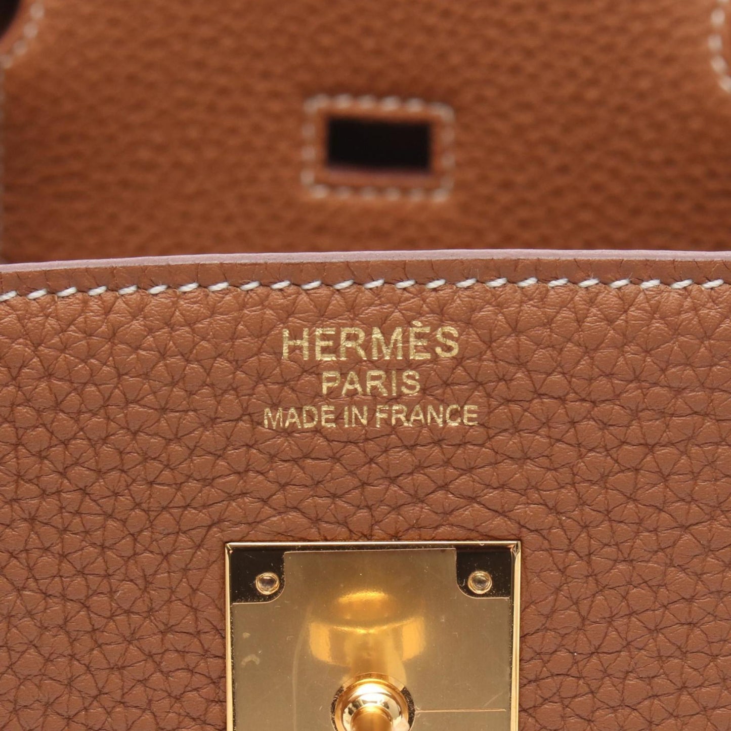 Hermes Brown Togo Leather Handbag ( )