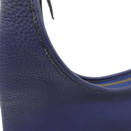 Hermes Bleu Saphir Taurillon Clemence Leather Shoulder Bag ( )