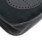 Hermes Black Toile H Leather Shoulder Bag ( )