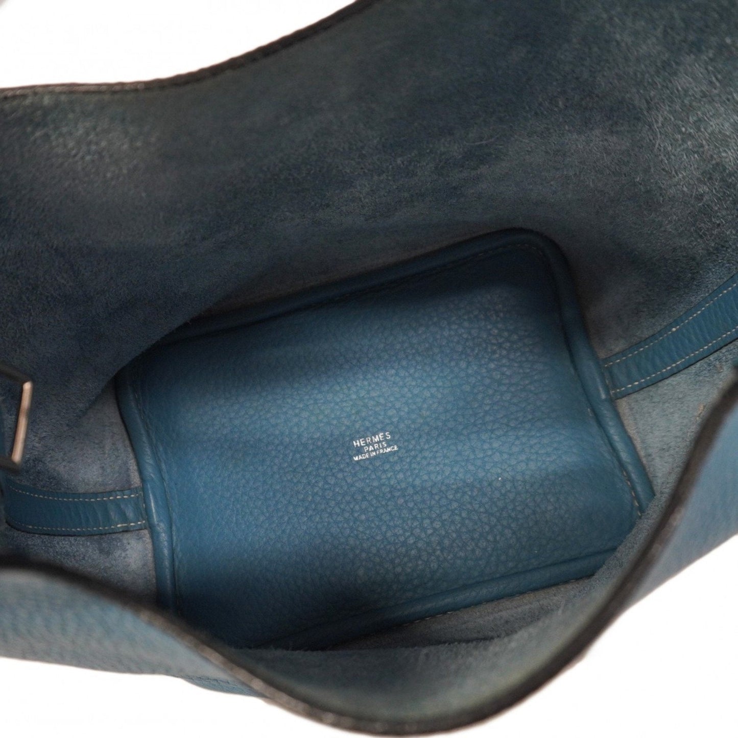 Hermes Blue Jean Taurillon Clemence Leather Handbag ( )