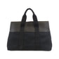 Hermes Black Toile Chevron Handbag ( )