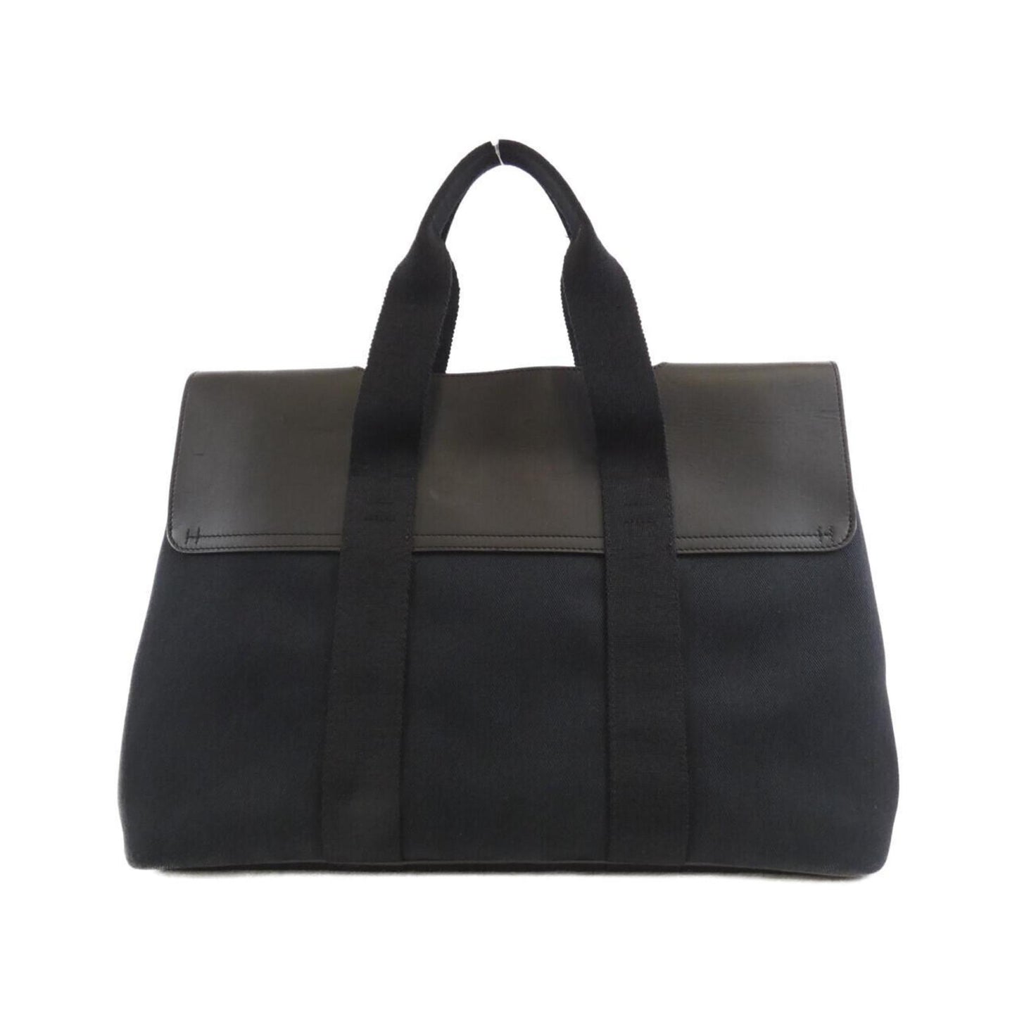 Hermes Black Toile Chevron Handbag ( )