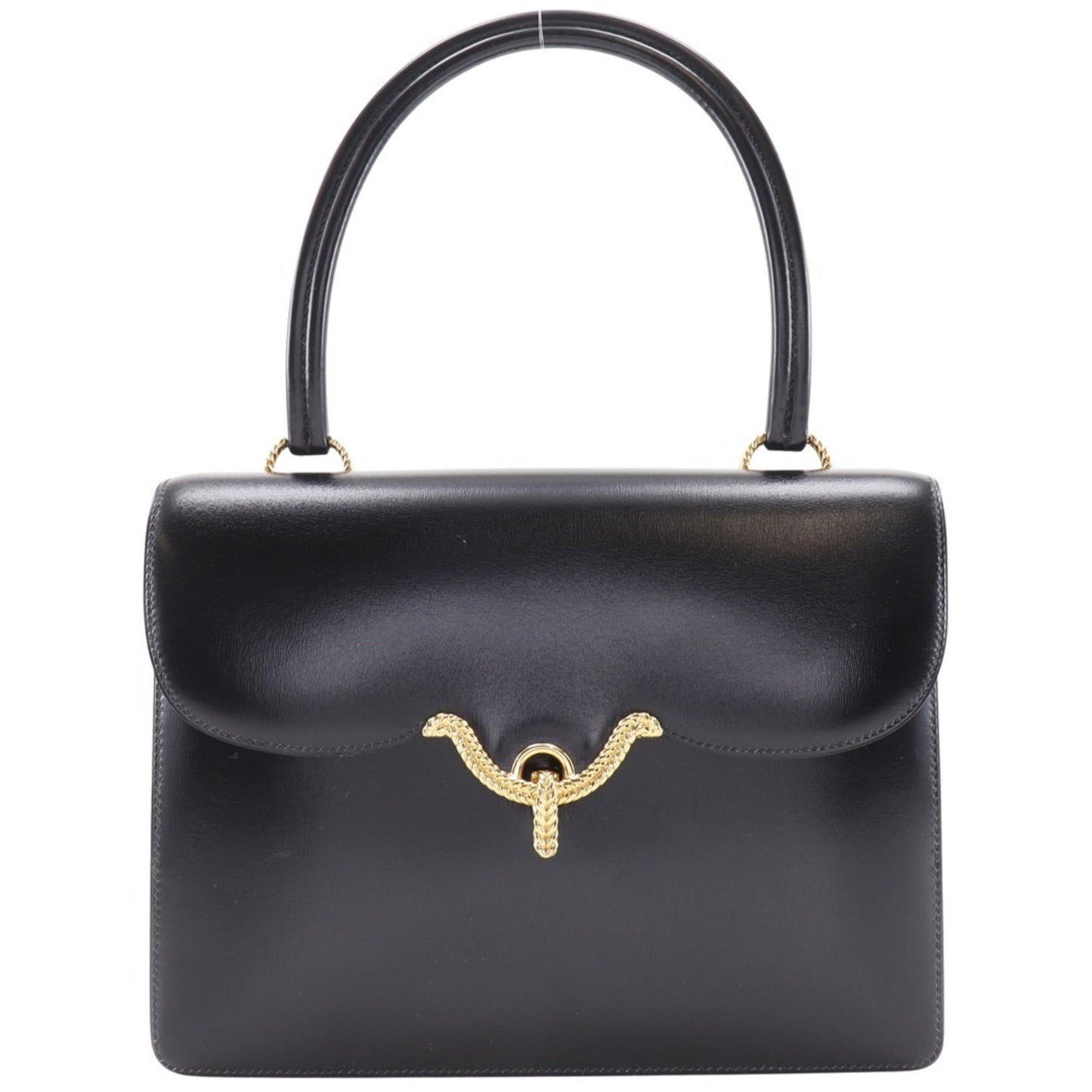 Hermes Black Box Calf Leather Handbag ( )