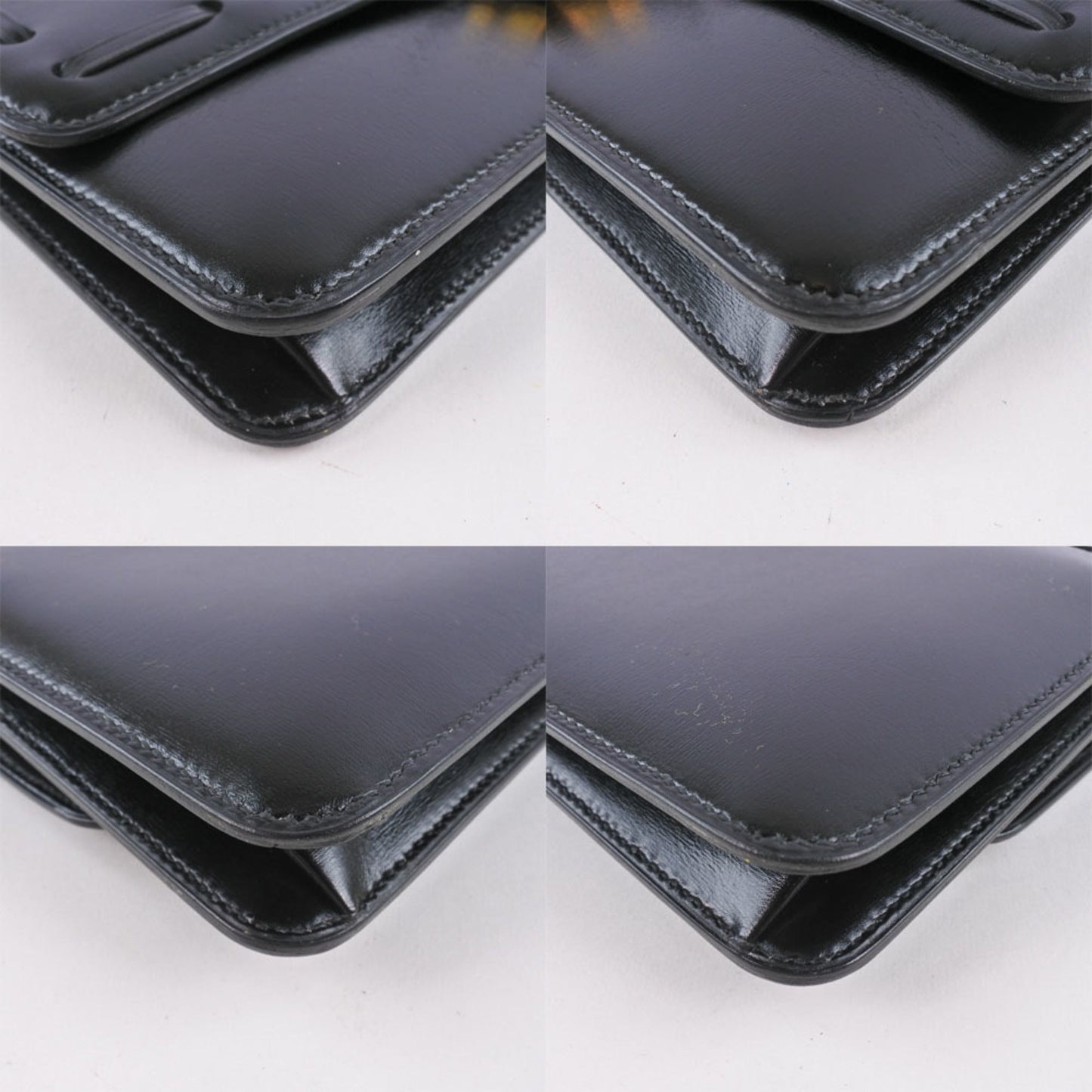 Hermes Black Leather Shoulder Bag ( )