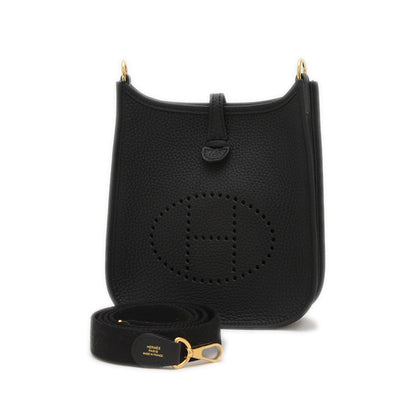 Hermes Black Taurillon Clemence Leather Shoulder Bag ( )