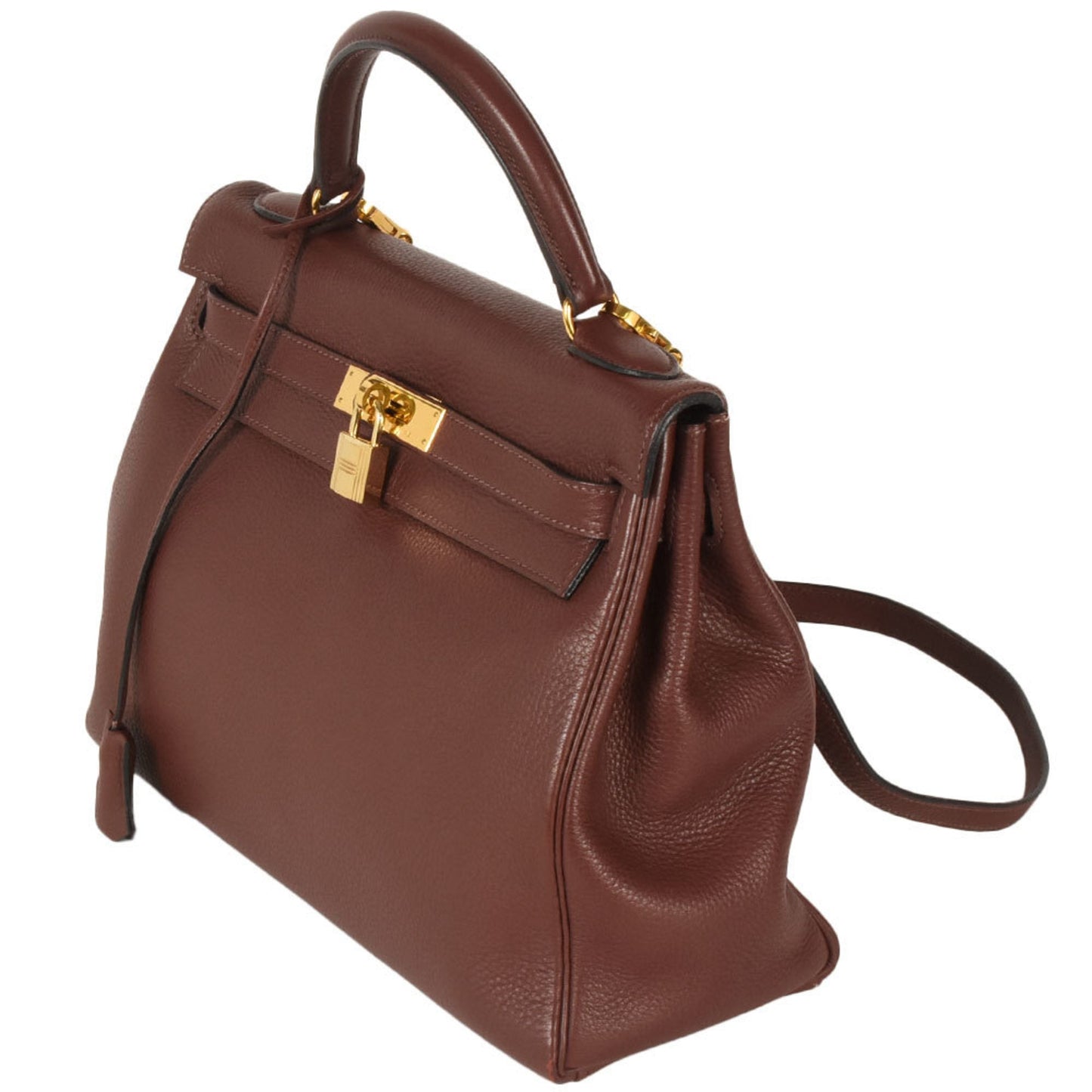 Hermes Brown Togo Leather Handbag ( )