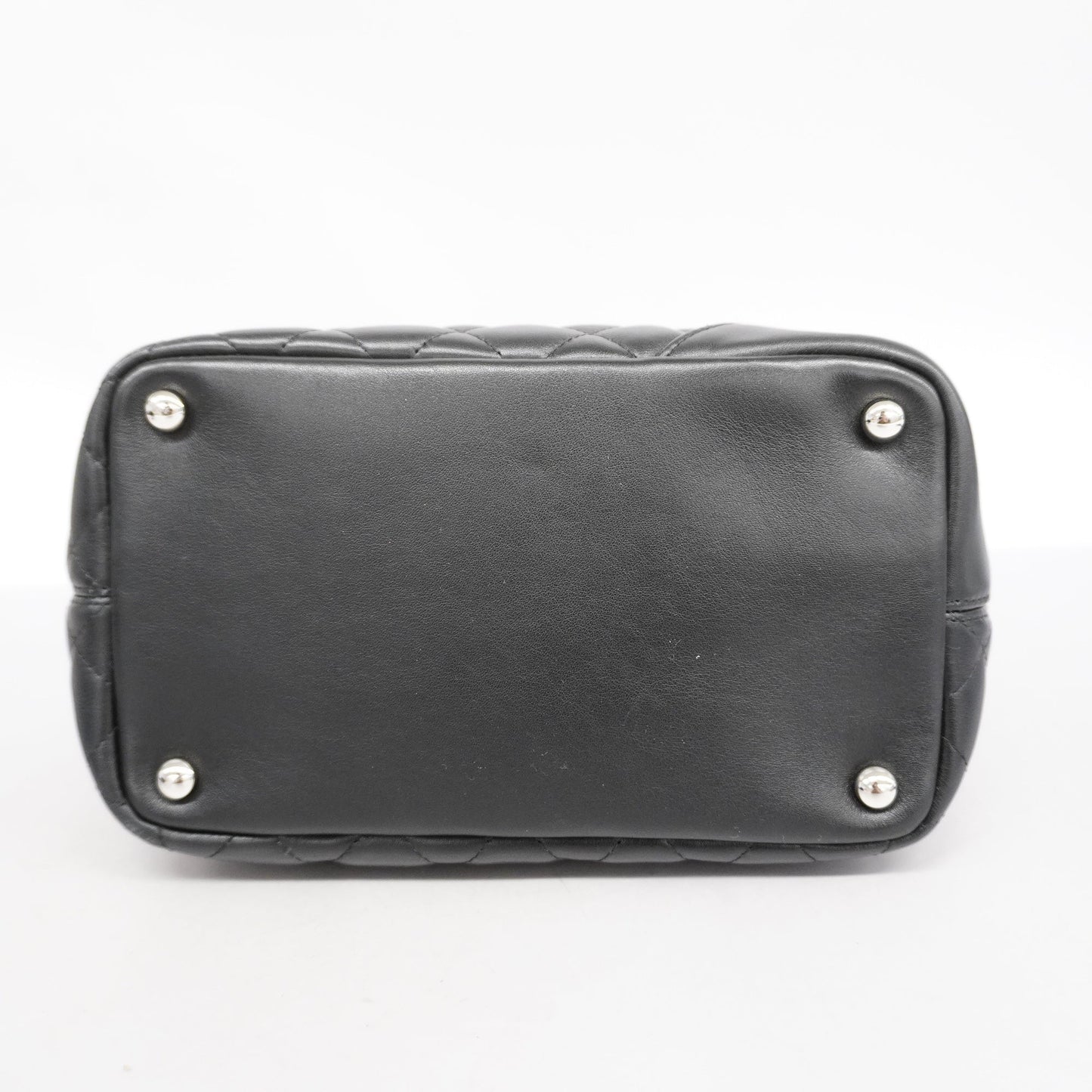CHANEL Ligne Cambon Tote Bag Women's Leather Black