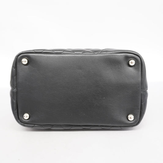 CHANEL Ligne Cambon Tote Bag Women's Leather Black