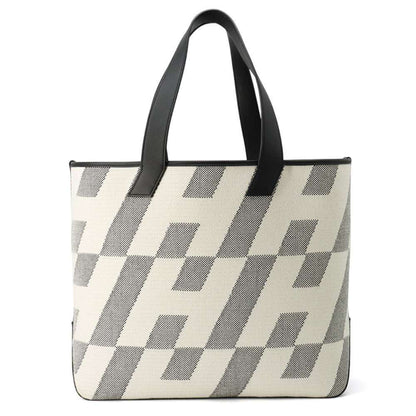 Hermes Black Swift Leather Toile H Handbag Tote Bag ( )